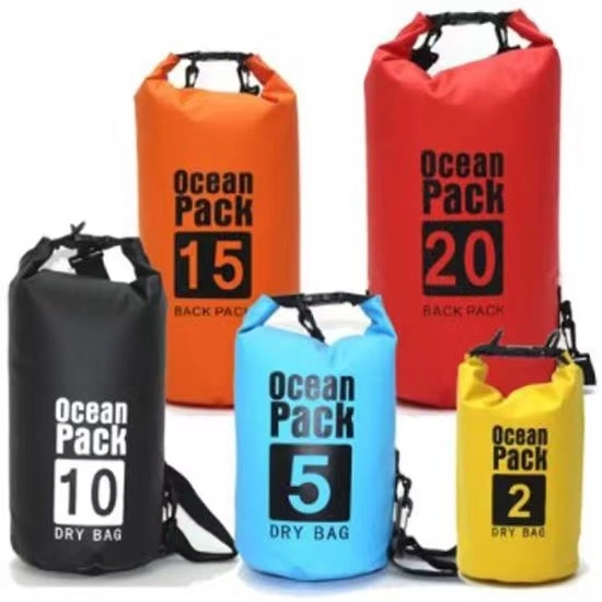 Pack océan en plein air, vente en gros, 5L, 10L, 15L, 20L, natation, sac sec étanche en PVC 500d pour les voyages et le Sport